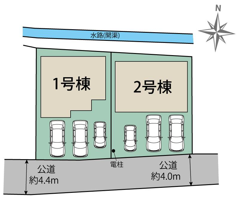 ブルーミングガーデン島田市中河町２棟の見取り図