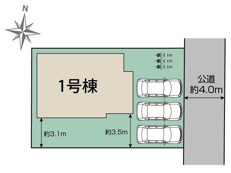 ブルーミングガーデン白岡市西３丁目１棟の見取り図