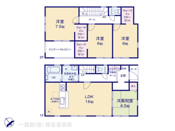 リーブルガーデン加古川市米田町平津の見取り図