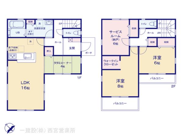 リーブルガーデン加古川市別府町新野辺北町４期の見取り図