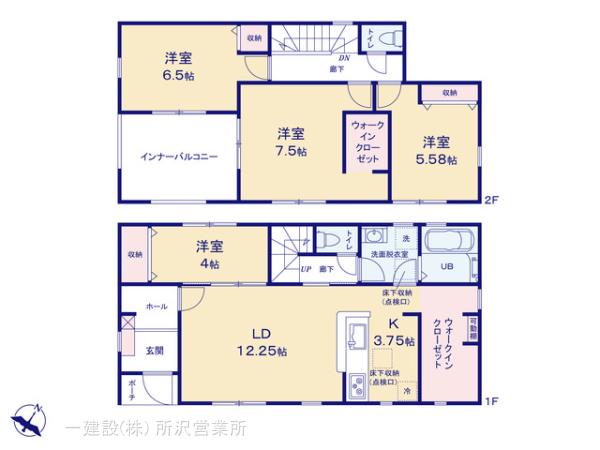 リーブルガーデン所沢東所沢第2期の見取り図
