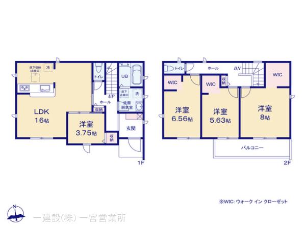 リーブルガーデン一宮市明地第４の見取り図