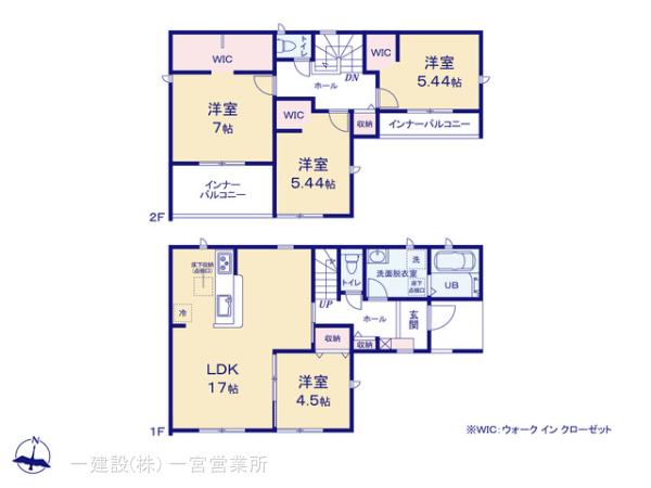 リーブルガーデン岐南町野中の見取り図