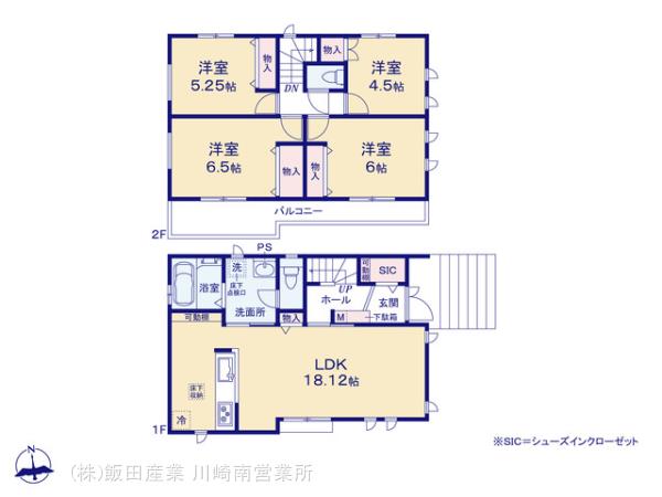 ハートフルタウン横浜市旭区笹野台4丁目110番28の見取り図