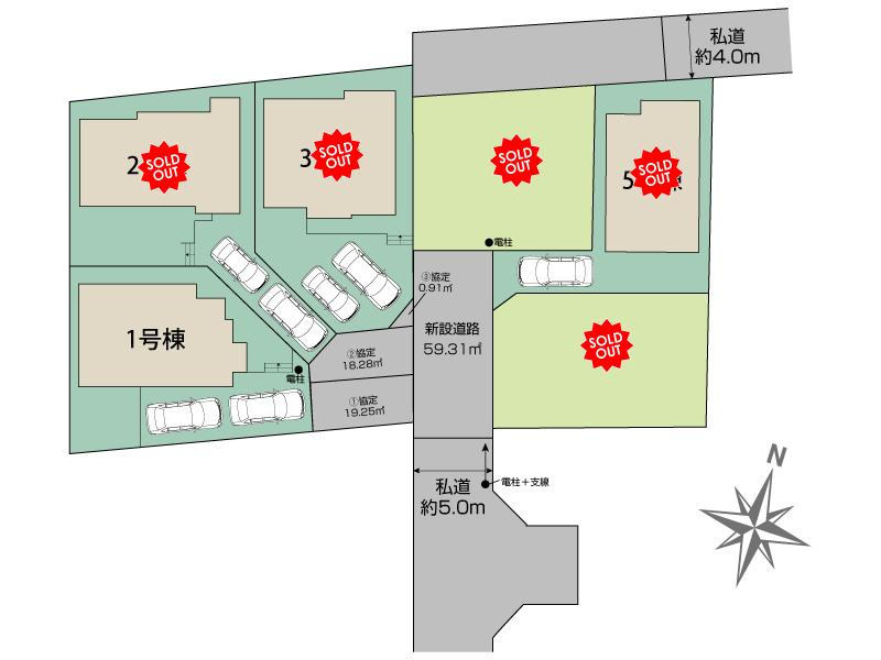 ブルーミングガーデン東村山市恩多町４丁目６棟の見取り図