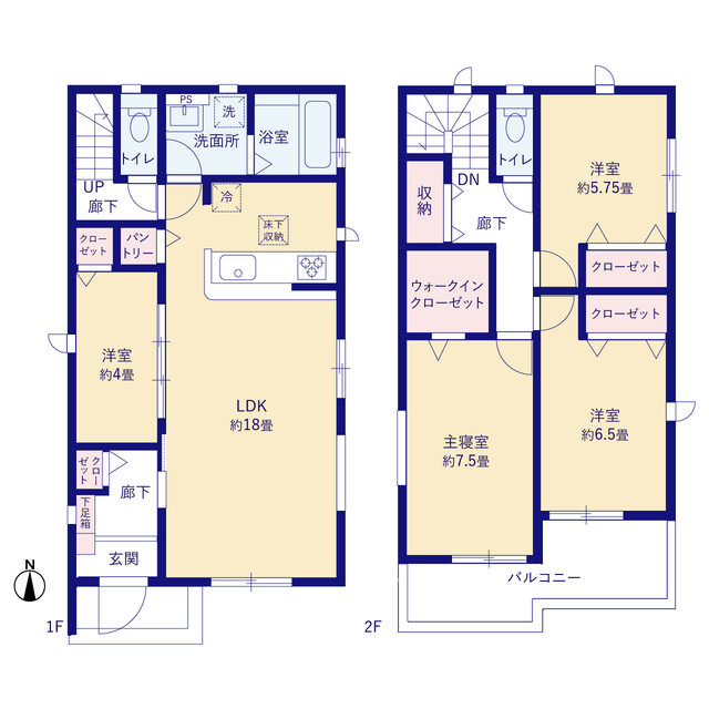 グラファーレ知立市長篠町２期２棟の見取り図