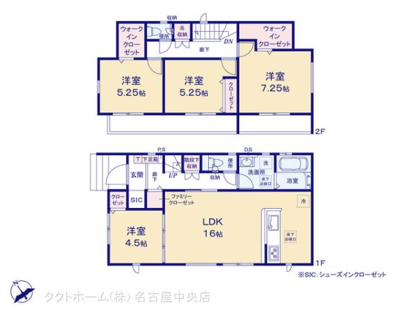 グラファーレ瀬戸市山の田町３棟の見取り図
