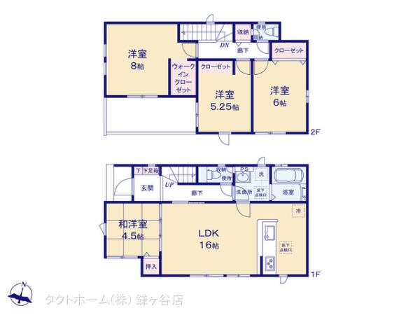 グラファーレ4241船橋市南三咲１７期１棟の見取り図