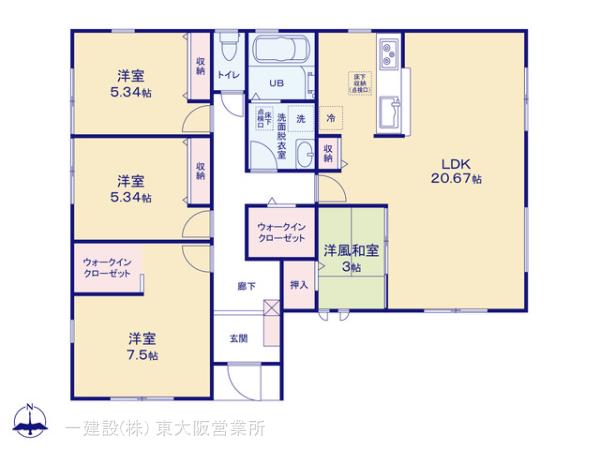 リーブルガーデン田原本町黒田３期の見取り図