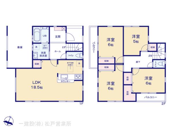 リーブルガーデン三郷市彦倉の見取り図