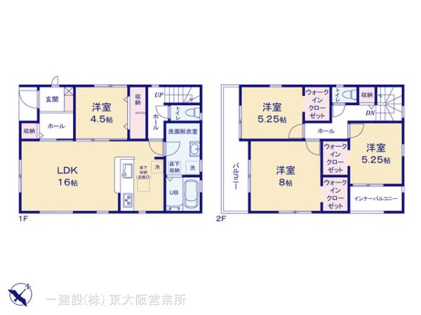 リーブルガーデン岸和田市岡山町３期の見取り図