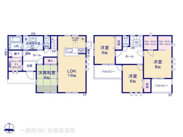 リーブルガーデン藤岡市上戸塚第６の見取り図
