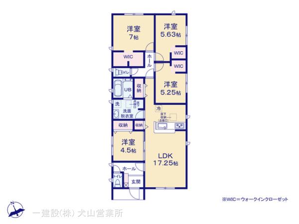 リーブルガーデン美濃加茂市加茂野町の平屋の見取り図