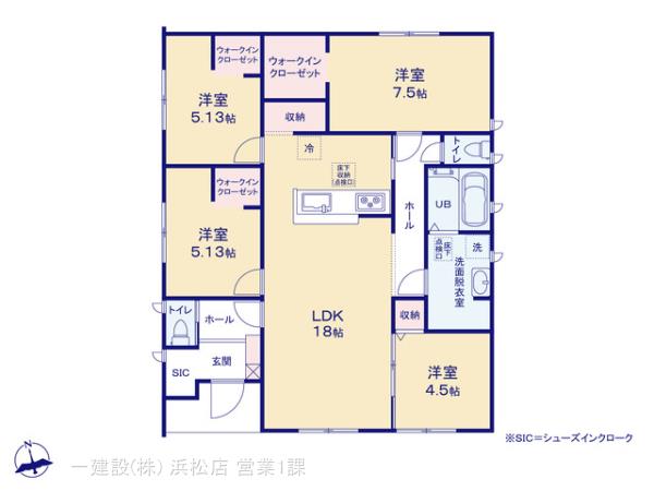 リーブルガーデン中央区舞阪町浜田３期の見取り図