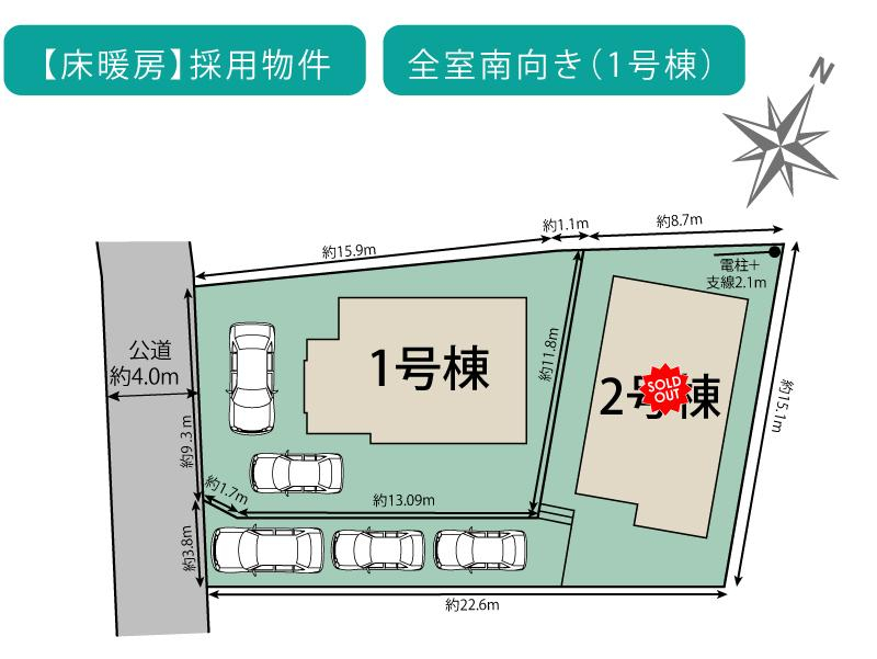 ブルーミングガーデン鎌倉市津西２丁目２棟の見取り図