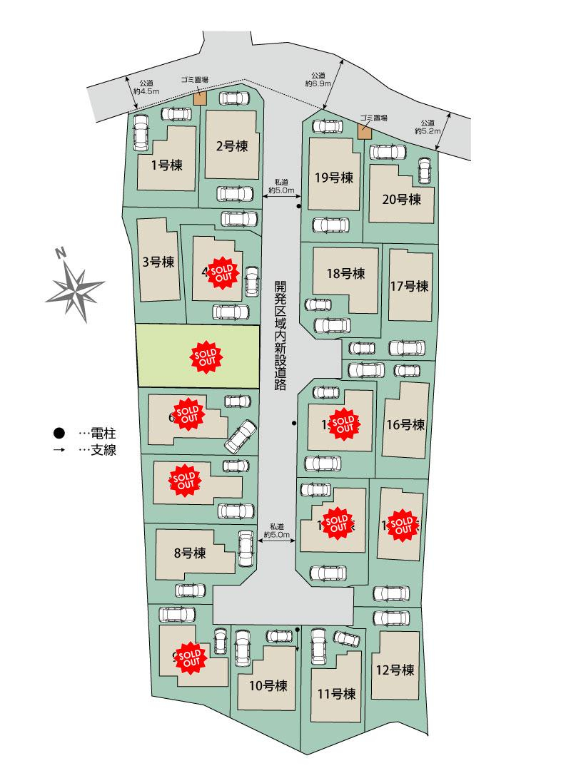ブルーミングガーデン東大和市奈良橋２丁目２０棟の見取り図