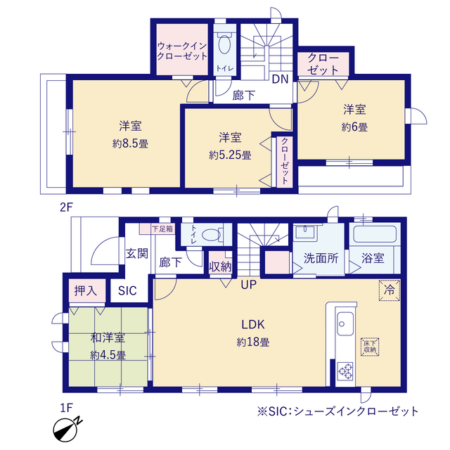グラファーレ4216平塚市撫子原５期２棟の見取り図