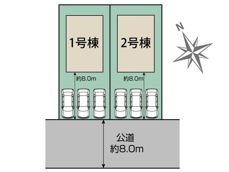 ブルーミングガーデン千歳市富丘２丁目２棟の見取り図