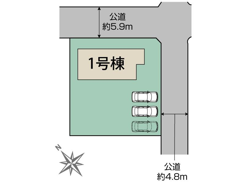 ブルーミングガーデン福津市宮司６丁目１棟の見取り図