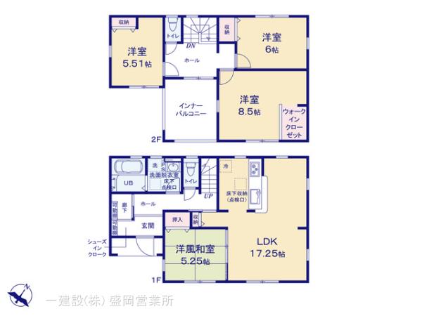 リーブルガーデン上堂三丁目の見取り図
