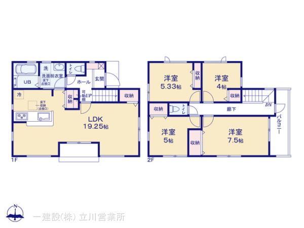 リーブルガーデンあきる野野辺第5期の見取り図