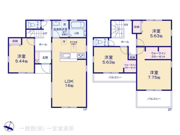 リーブルガーデン江南市後飛保町第３の見取り図