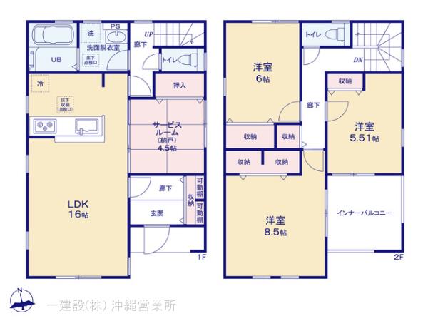 リーブルガーデンうるま市石川第４の見取り図