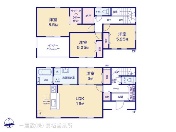 リーブルガーデン柳川市三橋町第四の見取り図