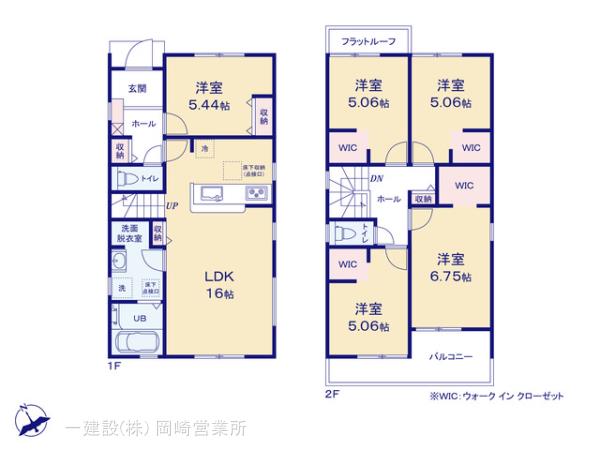 リーブルガーデン西尾第６５一色町松木島の見取り図