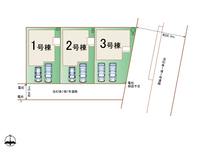 ハートフルタウン一本杉町の見取り図