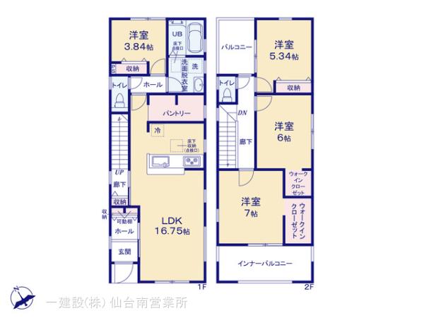 リーブルガーデン大河原町西桜町2期の見取り図