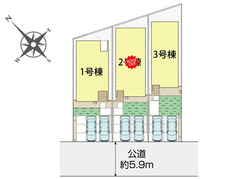 ブルーミングガーデン岡山市中区兼基２期３棟の見取り図