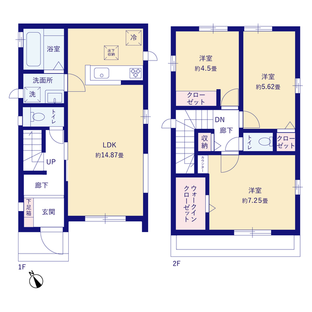 グラファーレ4215浦安市富岡２棟の見取り図