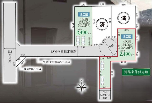 グラファーレ4207松戸市松飛台１８期４棟の見取り図