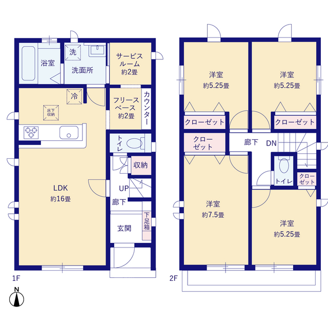 グラファーレ4228小田原市新屋２棟の見取り図