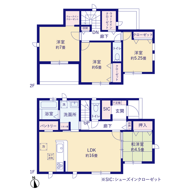グラファーレ4296熊谷市押切２期１棟の見取り図