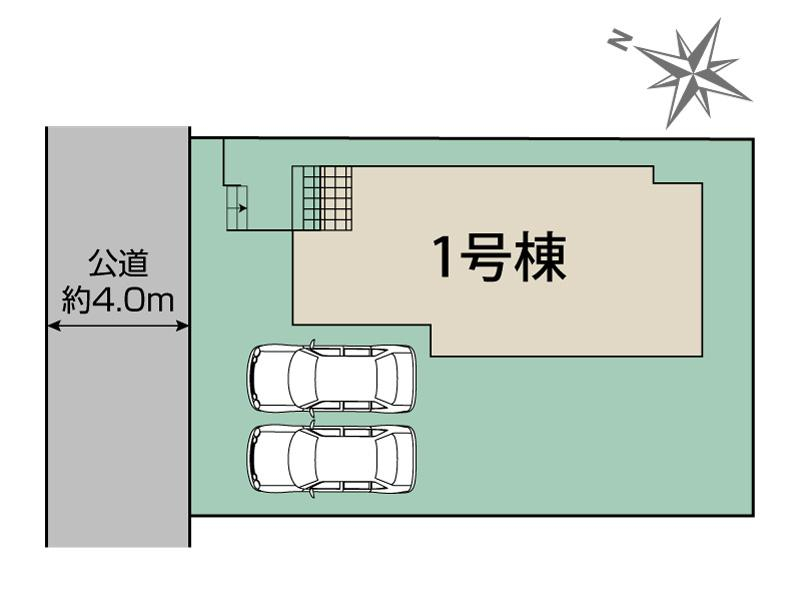 ブルーミングガーデン遠賀郡水巻町吉田東２丁目１棟の見取り図
