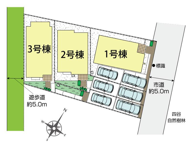 ブルーミングガーデン府中市四谷４丁目３棟の見取り図