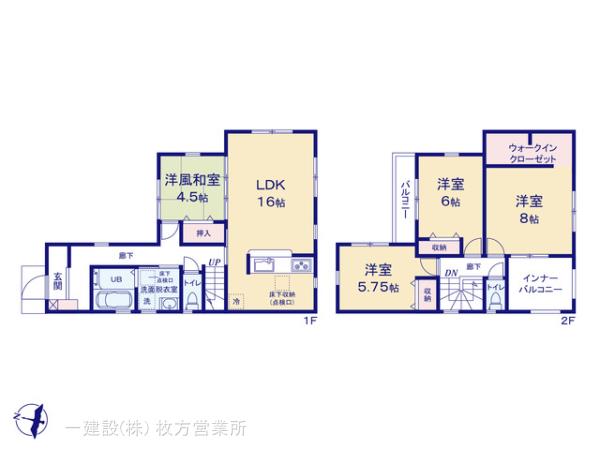 リーブルガーデン宇治市五ヶ庄折坂の見取り図