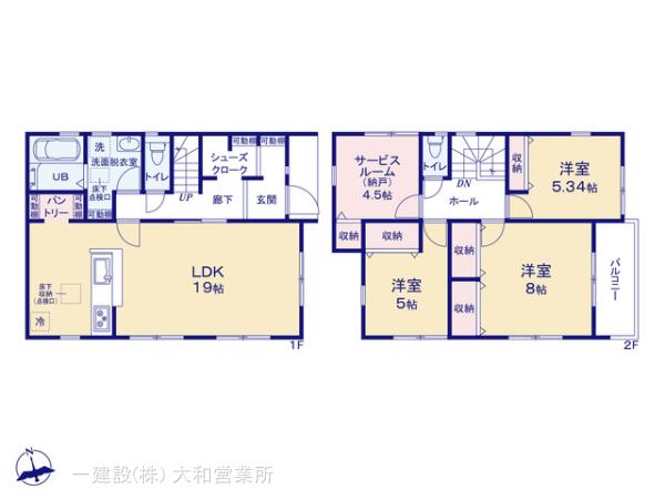 リーブルガーデン藤沢市石川2丁目の見取り図