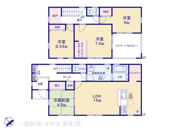 リーブルガーデン笠間市旭町第１２の見取り図