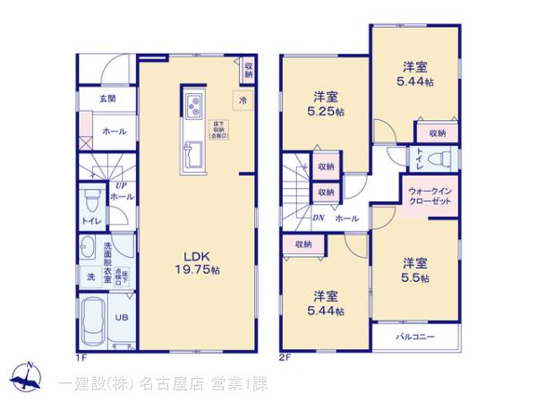 リーブルガーデン瑞穂区白砂町３丁目の見取り図