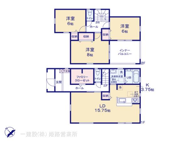 リーブルガーデン加古川市東神吉町神吉9期の見取り図