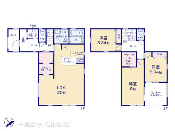 リーブルガーデン姫路市広畑区西蒲田7期の見取り図