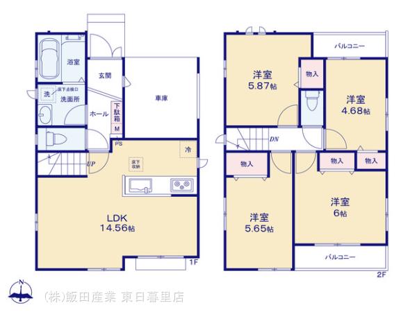 ハートフルタウン江戸川区篠崎町3丁目の見取り図