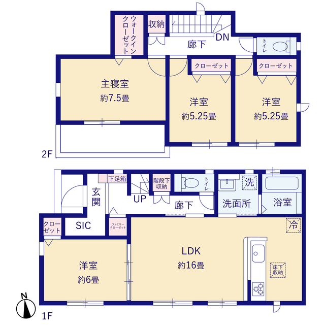 グラファーレ大治町三本木３期２棟の見取り図