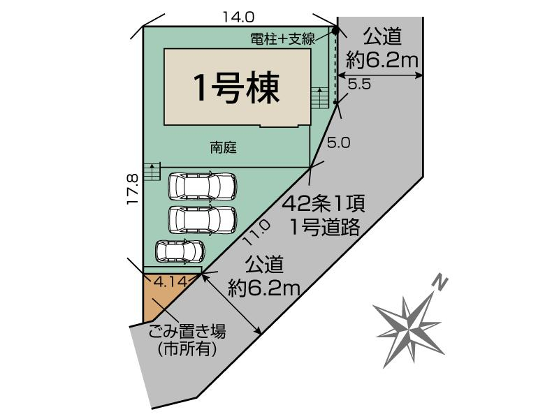ブルーミングガーデン奈良市西千代ヶ丘１丁目１棟の見取り図