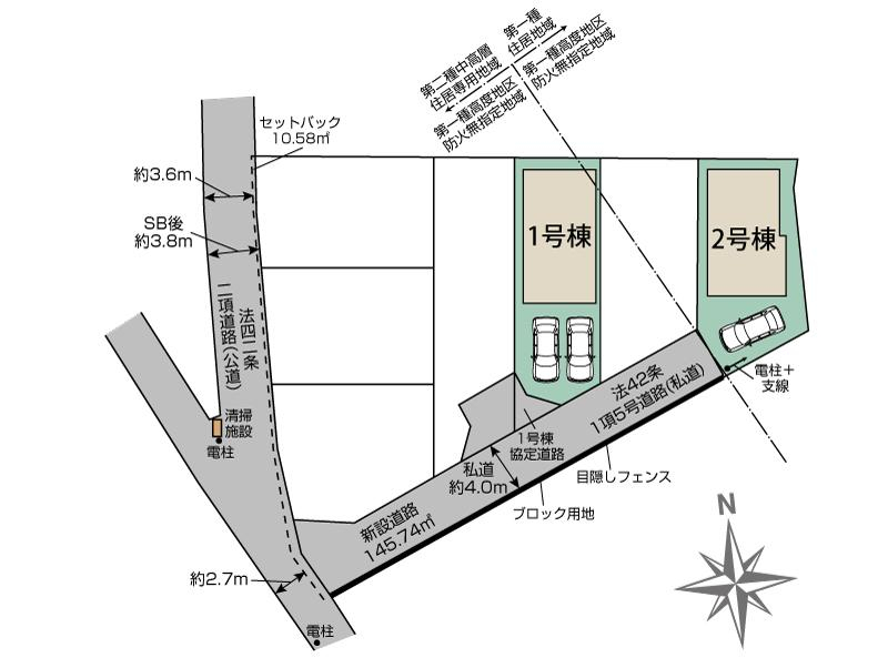 ブルーミングガーデン松戸市日暮３丁目１期の見取り図