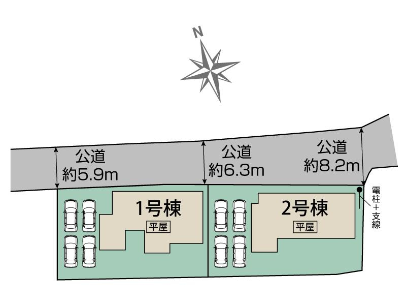 ブルーミングガーデン掛川市横須賀２棟の見取り図