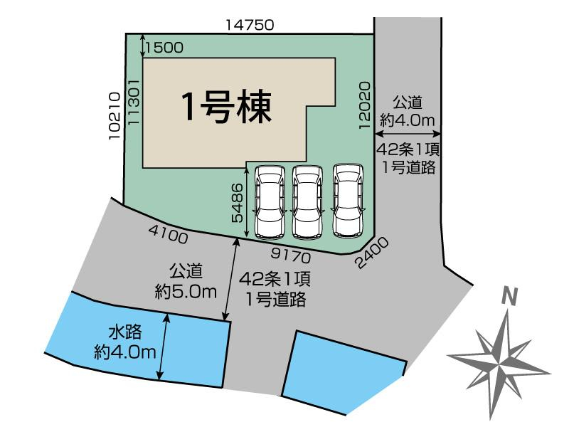 ブルーミングガーデン大津市木の岡町４期１棟の見取り図